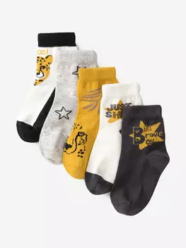 Носки для детей малышей хлопок набор 5 пары Artie, Черный