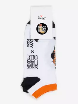 Носки короткие с рисунками St.Friday Socks x Sock Club Moscow, Модник, Белый