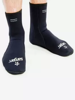 Носки неопреновые для подводной охоты и водного спорта SARGAN Аргази 3мм, Черный