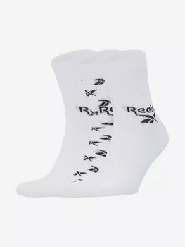Носки Reebok Classics Fold-Over Crew, 3 пары, Белый, размер 34-36