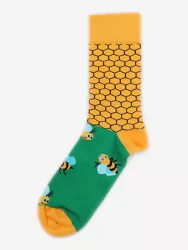 Носки с пчёлами Burning Heels, Bees, Green/Yellow, Желтый