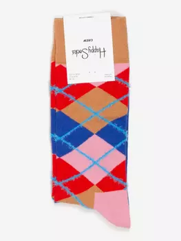 Носки с рисунками Happy Socks, Argyle Fluffy, Розовый