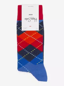 Носки с рисунками Happy Socks, Argyle Red Black Blue, Красный