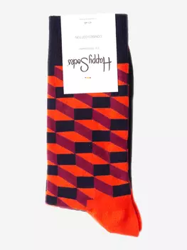 Носки с рисунками Happy Socks, Filled Optic Burgundy Black, Красный