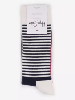 Носки с рисунками Happy Socks, HalfStripe Red White, Белый