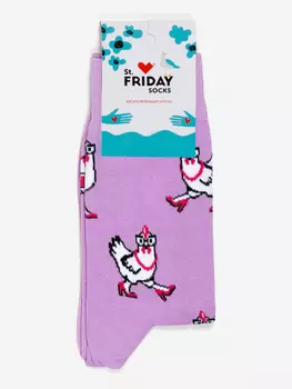 Носки с рисунками St.Friday Socks, Чикен дива, Фиолетовый