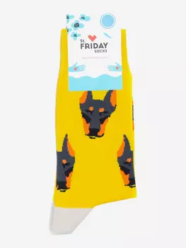 Носки с рисунками St.Friday Socks, Доберман, Желтый