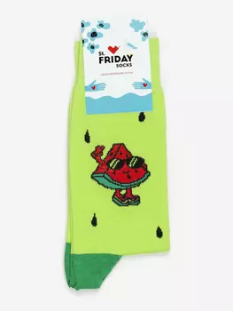 Носки с рисунками St.Friday Socks, Долька арбуза, Зеленый