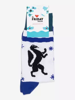 Носки с рисунками St.Friday Socks, Геральдика, Белый