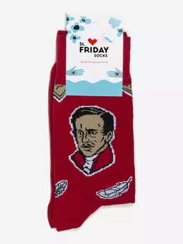 Носки с рисунками St.Friday Socks, Герой нашего времени, Красный