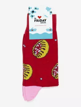 Носки с рисунками St.Friday Socks, Карельская калитка, Красный