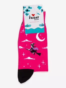 Носки с рисунками St.Friday Socks, Колдует бизнес по цене эконома, Розовый