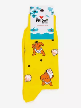 Носки с рисунками St.Friday Socks, Метатель хинкали, Желтый