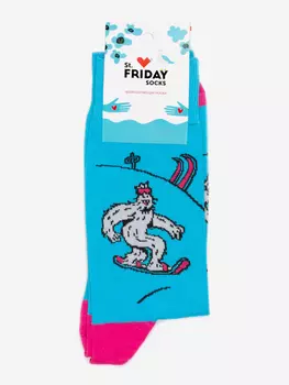 Носки с рисунками St.Friday Socks, Шерегешский Йети, Голубой