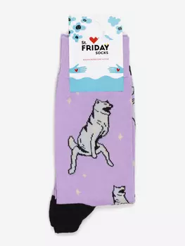 Носки с рисунками St.Friday Socks, Тамбовский волк, Фиолетовый