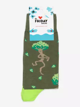 Носки с рисунками St.Friday Socks, Танцующий лес, Зеленый