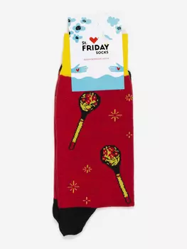 Носки с рисунками St.Friday Socks, Танец с ложками, Красный