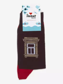Носки с рисунками St.Friday Socks, Татарский декор, Коричневый
