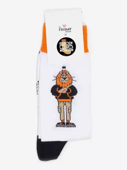 Носки с рисунками St.Friday Socks x Sock Club Moscow, Модник, Белый