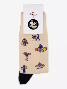 Носки с рисунками St.Friday Socks x Sock Club Moscow, Покупатели, Бежевый