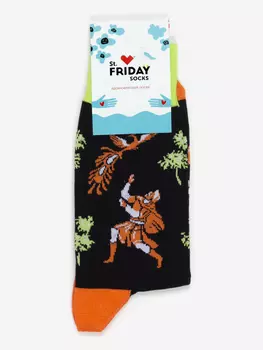 Носки с рисунками St.Friday Socks, Жар-птица из Палеха, Черный