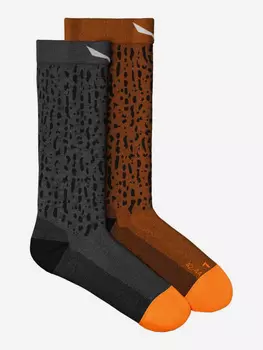 Носки Salewa Mtn Trn Sal. Am Crew Medium Grey Melange, Серый