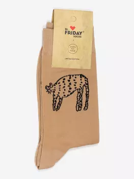 Носки St. Friday Socks, Леопард бежевый, Бежевый