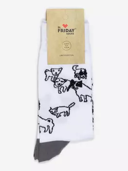 Носки St. Friday Socks, Собаки, Белый