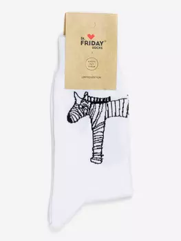 Носки St. Friday Socks, Зебра, Черный
