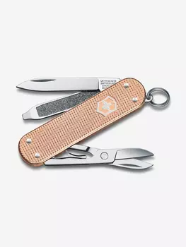 Нож-брелок VICTORINOX Classic SD Alox Colors "Fresh Peach", 58 мм, 5 функций, персиковый, Бежевый