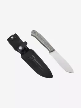 Нож ЦМ Златоустовский оружейный завод Зубр (сталь 95x18, микарта) нож для охоты, разделочный нож, Серый