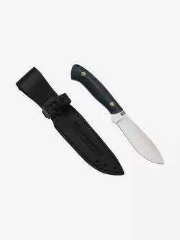 Нож ЦМ Златоустовский оружейный завод Зубр (сталь 95x18, зелено-синяя микарта) нож для охоты, разделочный нож, Зеленый