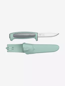 Нож Morakniv Basic 546 нержавеющая сталь, пласт. ручка (зеленая) серая. вставка, 13957,