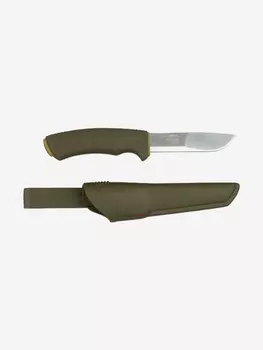 Нож Morakniv BushCraft Forest, нержавеющая сталь, рез. рукоять, 12493, Зеленый