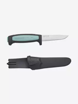 Нож Morakniv Flex, нержавеющая сталь, резиновая ручка со светло-синей вставкой, 12248, Черный