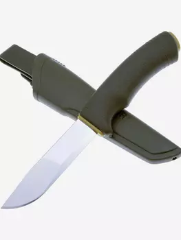 Нож охотничий Morakniv Bushcraft Forest тактический, туристический, нержавеющая сталь, клинок 109 мм, Зеленый