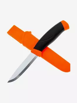 Нож охотничий Morakniv Companion тактический, туристический, нержавеющая сталь, клинок 104 мм, Оранжевый