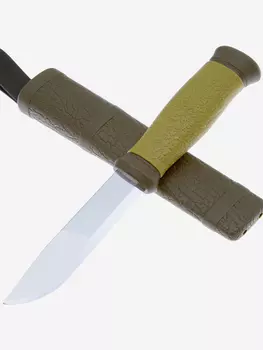 Нож охотничий Morakniv Mora 2000 тактический, туристический, нержавеющая сталь, клинок 109 мм, Зеленый