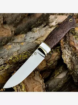 Нож Скинер малый Товарищество Завьялова, Коричневый