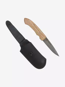 Нож складной автоматический Златоустовский оружейный завод НС-5 (нержавеющая дамасская сталь, ясень), Коричневый