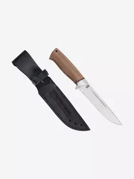 Нож З латоустовский оружейный завод Бекас (сталь 95x18, орех/гарда алюм.) нож туристический, нож для похода, Коричневый