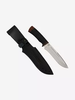 Нож Златоустовский оружейный завод Беркут (сталь VG 10, кожа/текст.) нож для охоты, разделочный нож, Черный