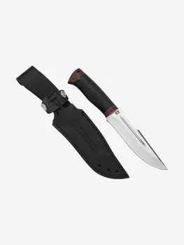 Нож Златоустовский оружейный завод Хищник (сталь 95x18, кожа/текстолит) нож для охоты, разделочный нож, Черный