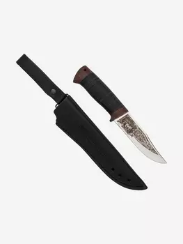 Нож Златоустовский оружейный завод Клычок (сталь 95x18, кожа/текст.) нож туристический, нож для похода, Черный