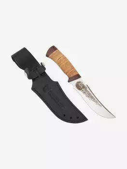 Нож Златоустовский оружейный завод Сокол (сталь 95x18, береста/текстолит) нож для охоты, разделочный нож, Бежевый