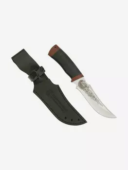 Нож Златоустовский оружейный завод Сокол (сталь 95x18, кожа/текстолит) нож для охоты, разделочный нож, Черный