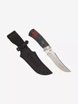 Нож Златоустовский оружейный завод Сокол (сталь AUS10, кап клёна стабилизированный/ал.) нож для охоты, разделочный нож, Мультицвет