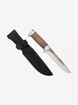 Нож Златоустовский оружейный завод Стерж (сталь 95x18, орех/алюминий) нож для охоты, разделочный нож, Коричневый