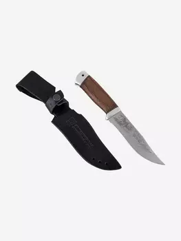 Нож Златоустовский оружейный завод Таганай (сталь 95x18, орех/ал) нож туристический, нож для похода, Коричневый