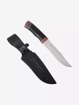 Нож Златоустовский оружейный завод Волк (сталь 95x18, кожа/текстолит) нож для охоты, разделочный нож, Черный